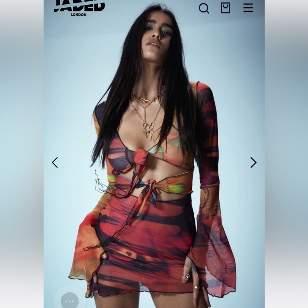 Jaded London mystic mesh dress